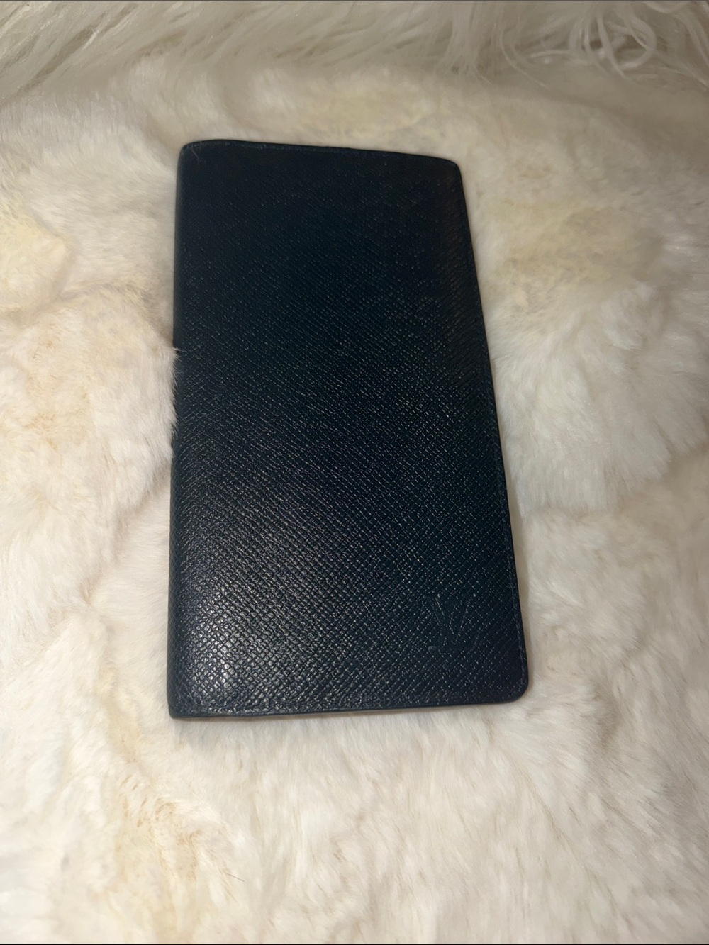 Black Men's Leather Long Wallet